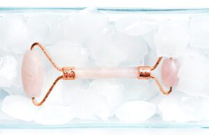 skin care roller in ice water